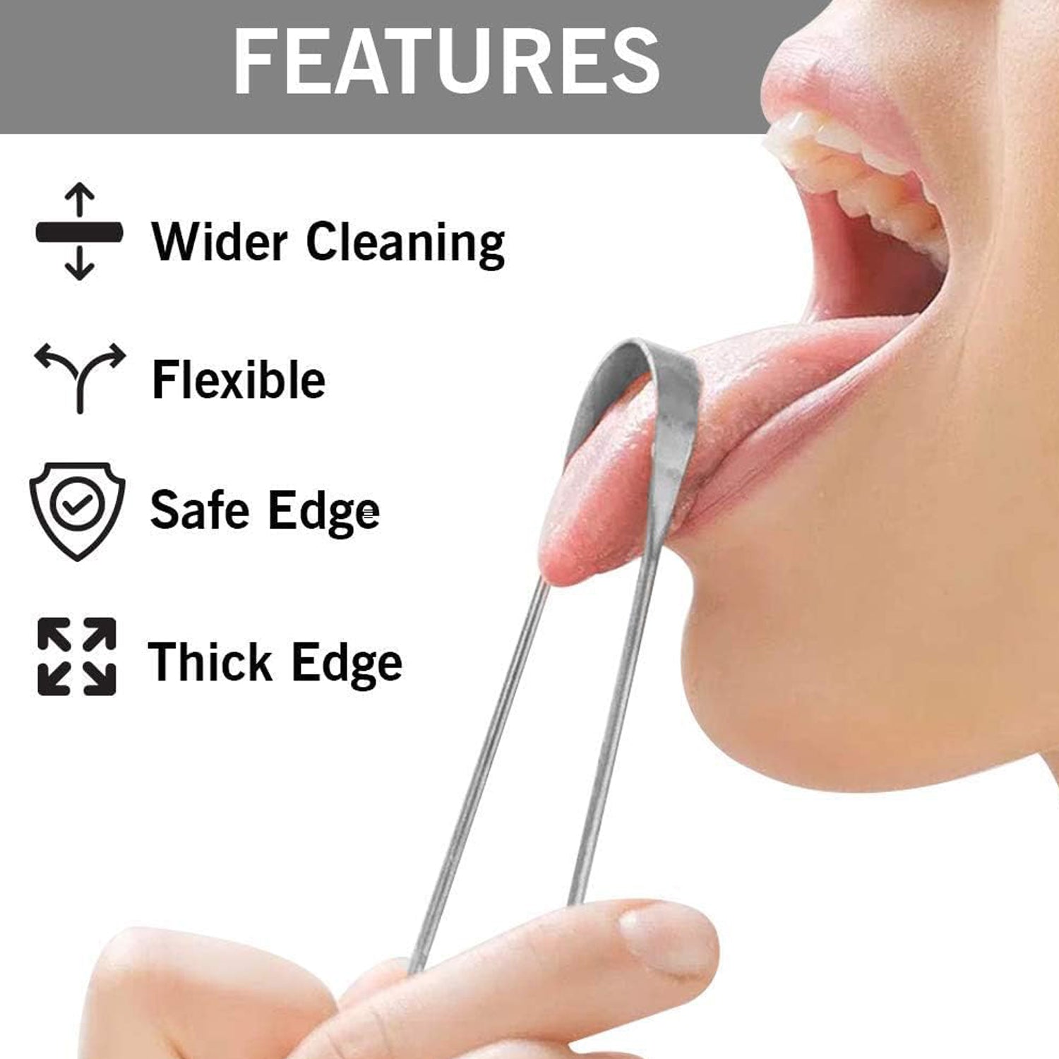 Tongue Cleaner For Kids & Adults | Tongue Scraper For Bad Breath, Maintain Oral Hygiene for Daily Use | for Fresh Breath & Bacteria Removal | Improved Taste (Steel, Copper, Tongue Cleaner / 1 Pc) Tongue Cleaner For Kids & Adults | Tongue Scraper For Bad Breath, Maintain Oral Hygiene for Daily Use | for Fresh Breath & Bacteria Removal | Improved Taste (Steel, Copper, Tongue Cleaner / 1 Pc)